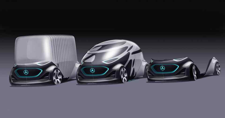 Mercedes-Benz's future van looks like a mobile shipping container