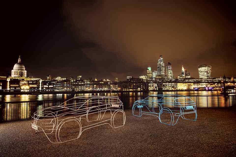 Life-sized wireframe designs preview all-new Range Rover Evoque