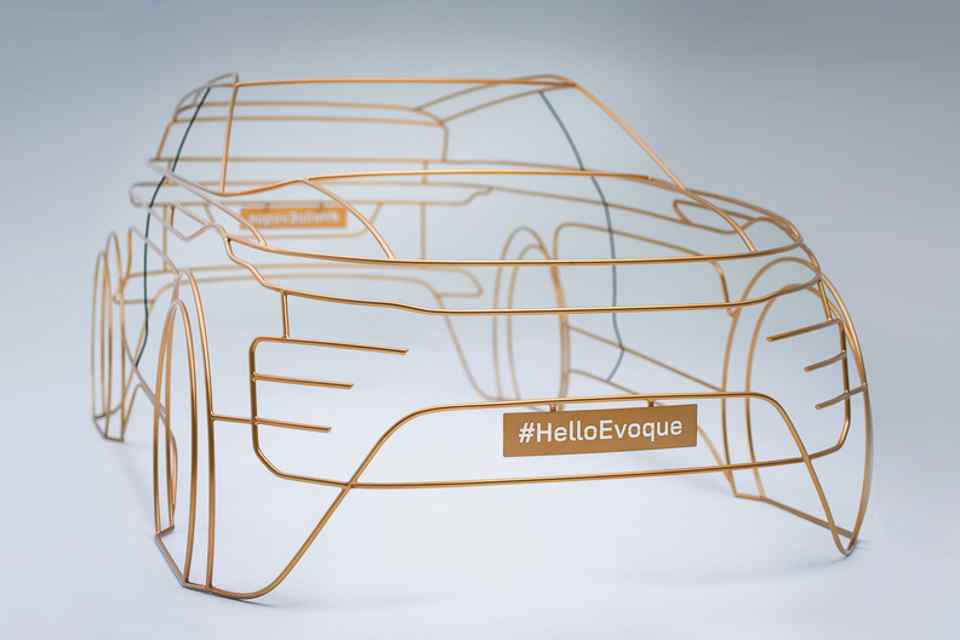Life-sized wireframe designs preview all-new Range Rover Evoque